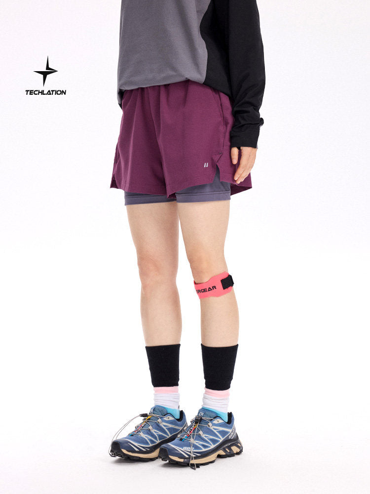 American street fake two-piece breathable sports shorts men's and women's summer trendy brand outdoor lightweight sunscreen running quarterbacks