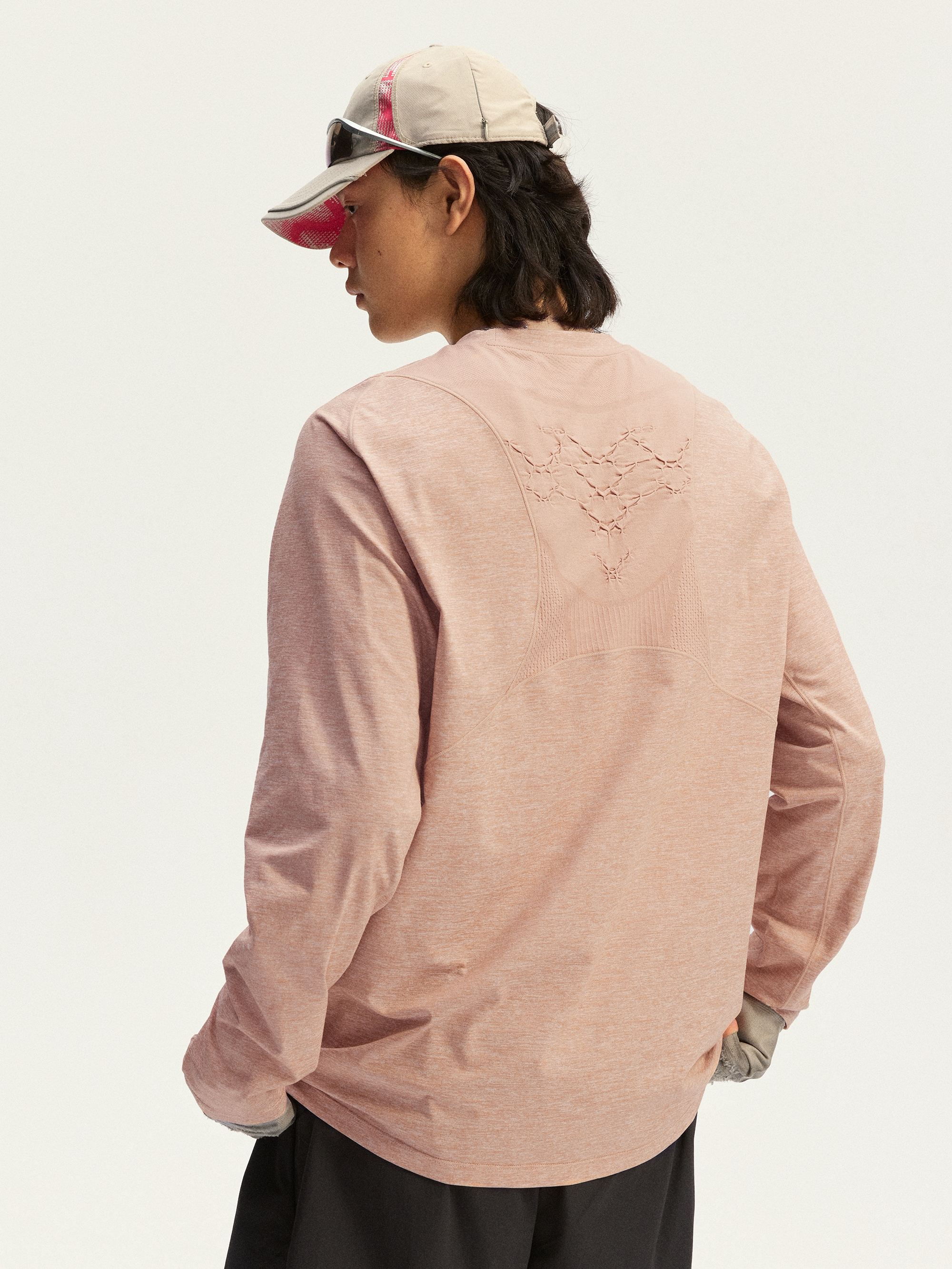 Instantaneous mountain Monterest woven style breathing suit outdoor moisture-wicking quick-drying silver ion 3A antibacterial long sleeve T-shirt
