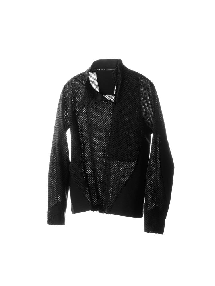 "Surprise Dream" Octa Material Patchwork Fleece Half-Zipper Long-Sleeve Fleece Shirt S20-BK "Erosion Gear"