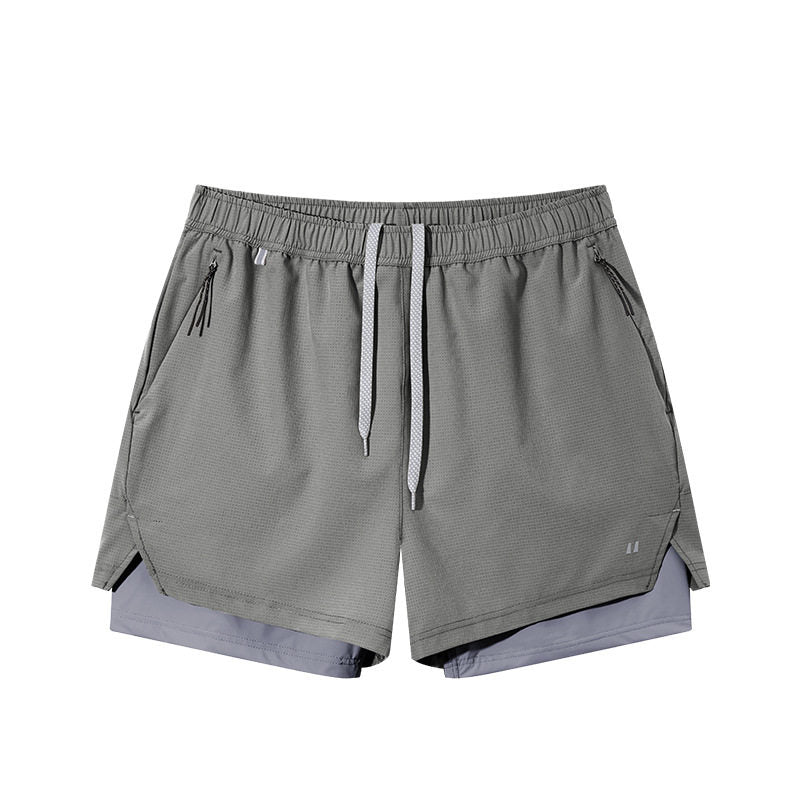 American street fake two-piece breathable sports shorts men's and women's summer trendy brand outdoor lightweight sunscreen running quarterbacks