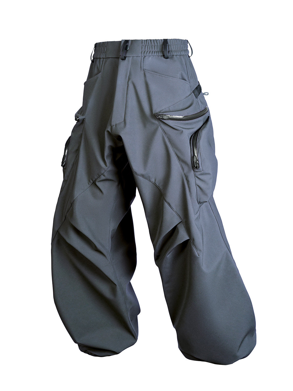 NOSUCISM_26SS_ Spring "Gathering" Curved Zipper Pocket Softshell Pants (Thin Version)