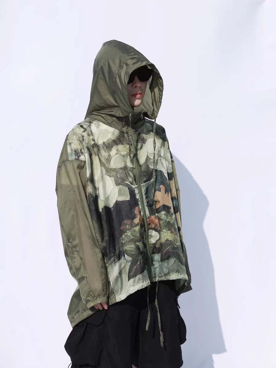 SIN87 summer retro trendy brand sunscreen clothing for men and women ultra-thin breathable anti-ultraviolet sunscreen clothing ice silk skin clothing