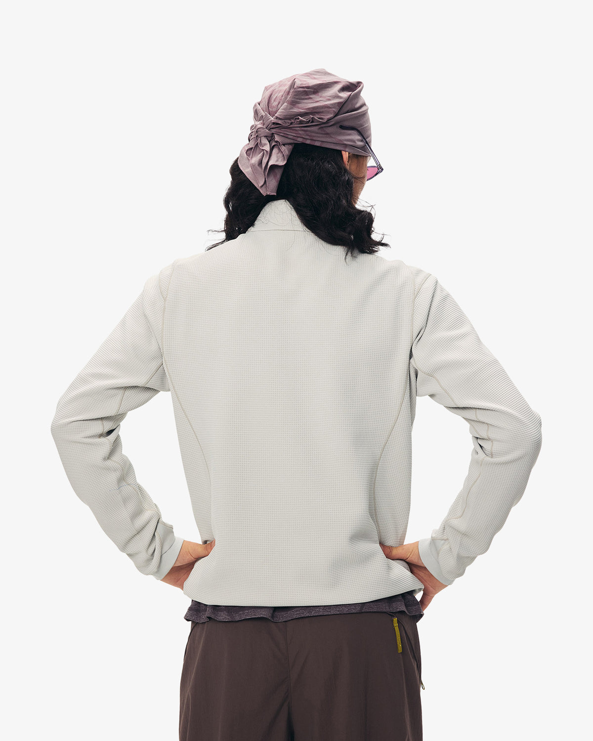 Waffle Grid Fleece Hiking Track Jacket