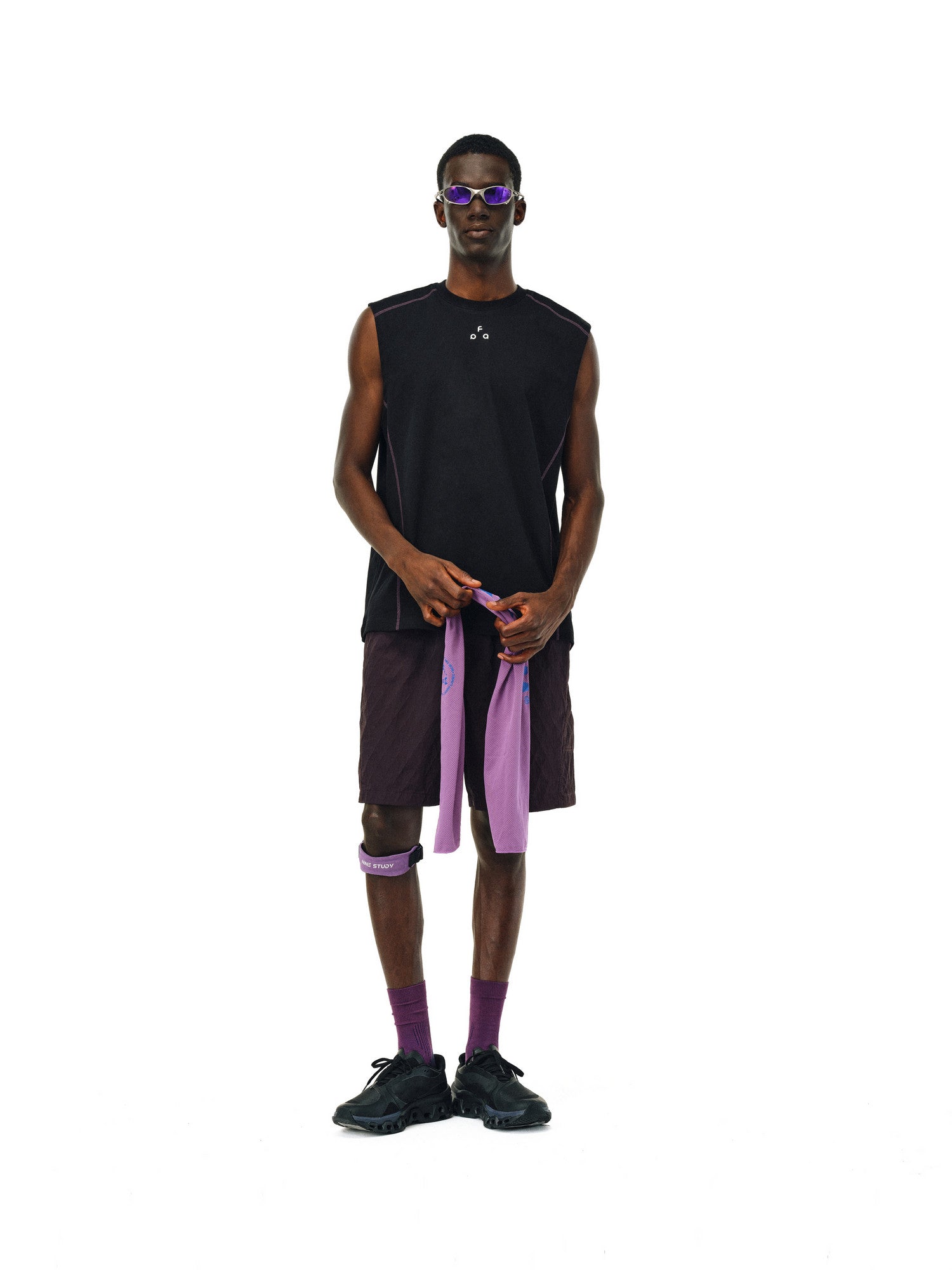 FPA Ice Sense Quick Dry 7A Antibacterial Anti-Mite Hasuo Yoga Running Sports Printed Shoulder Vest National Tide Sleeveless T-shirt