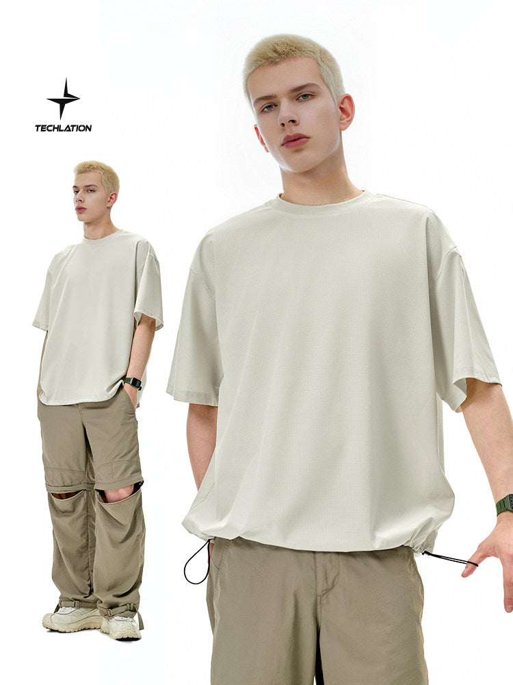 American street outdoor breathable short-sleeve fabric T-shirt for men and women, 2025 summer quick-drying, cool, lightweight short-sleeve top