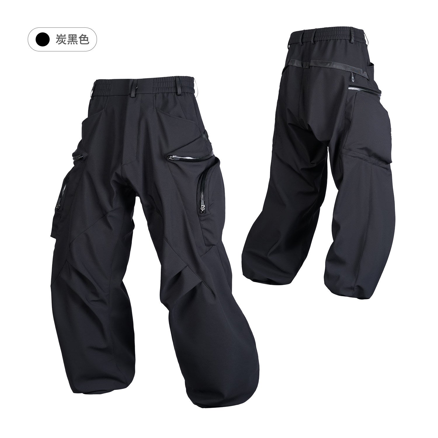 NOSUCISM_26SS_ Spring "Gathering" Curved Zipper Pocket Softshell Pants (Thin Version)