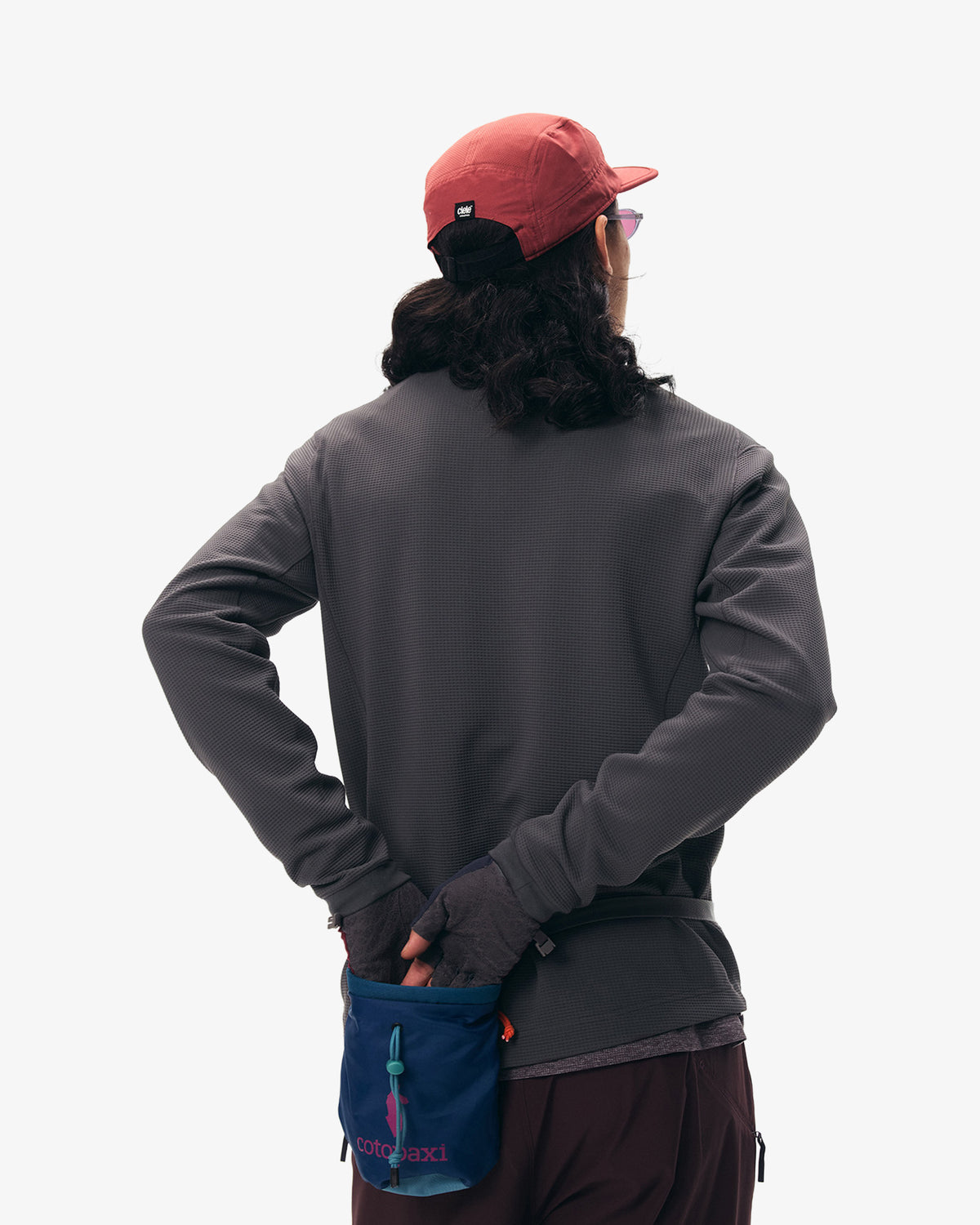 Waffle Grid Fleece Hiking Track Jacket