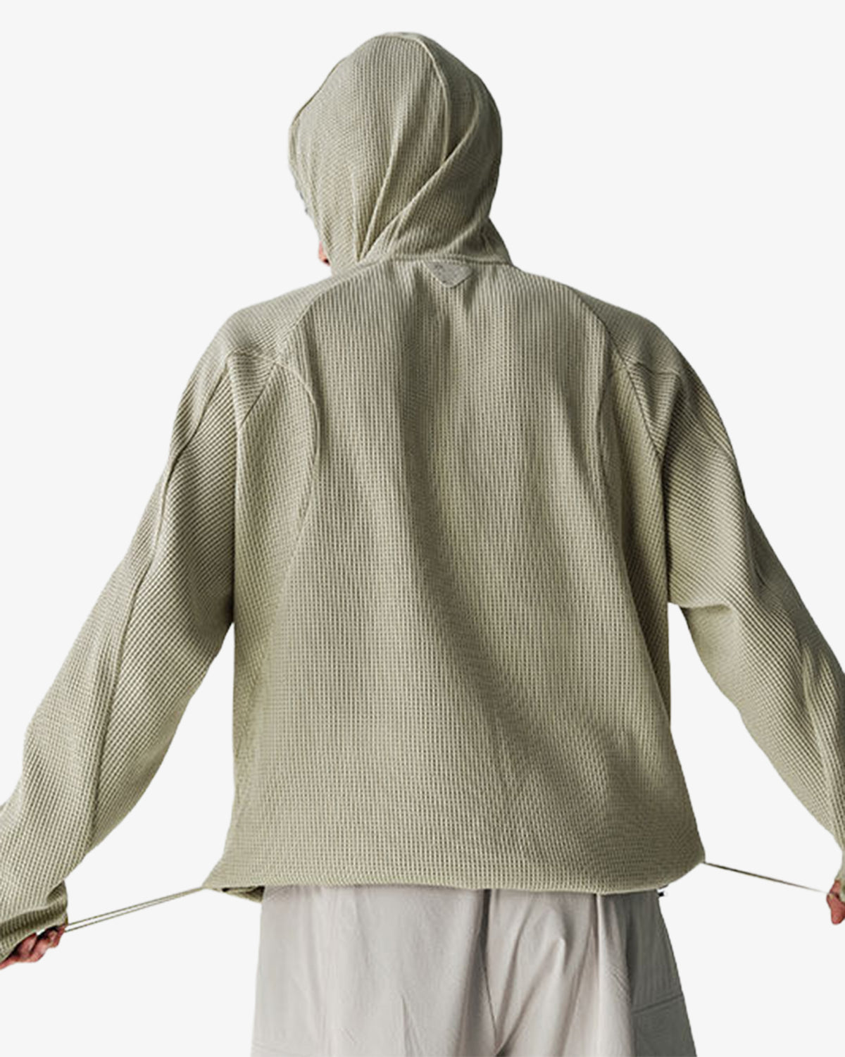 Waffle Hooded Breathable Sweatshirt