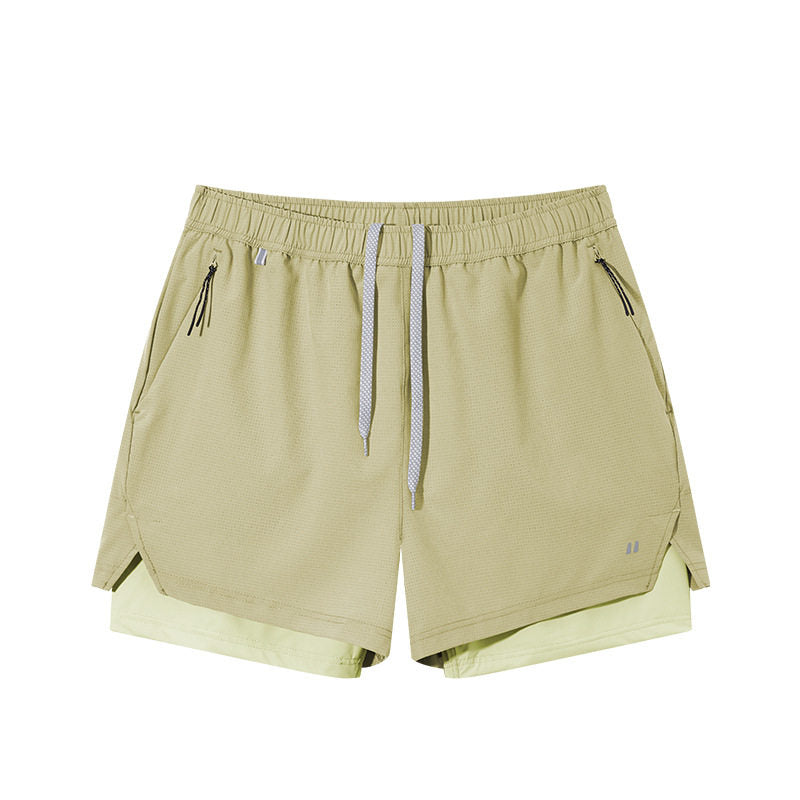 American street fake two-piece breathable sports shorts men's and women's summer trendy brand outdoor lightweight sunscreen running quarterbacks