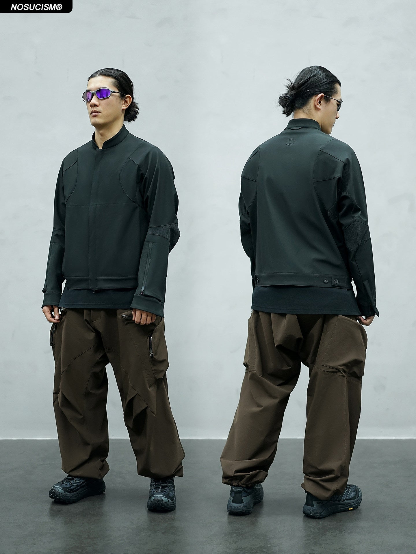 NOSUCISM_26SS_ Spring "Gathering" Curved Zipper Pocket Softshell Pants (Thin Version)