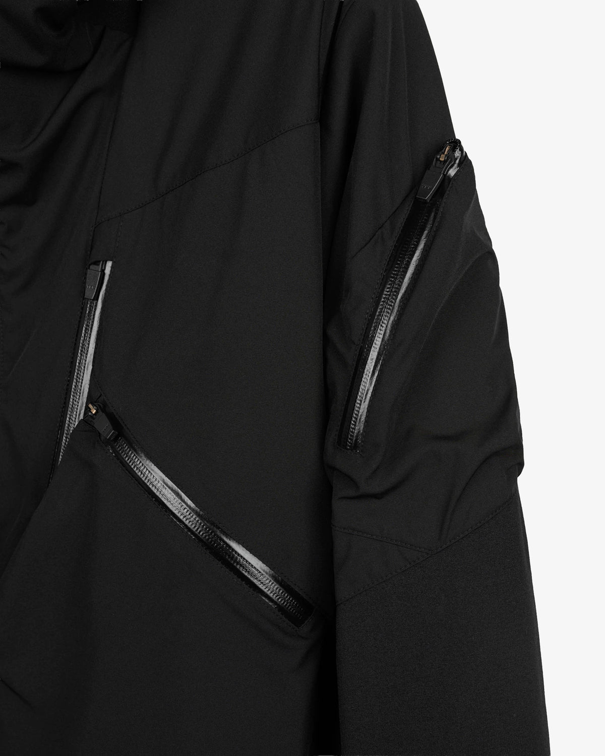 Color-Blocked Technical DWR Hooded Jacket