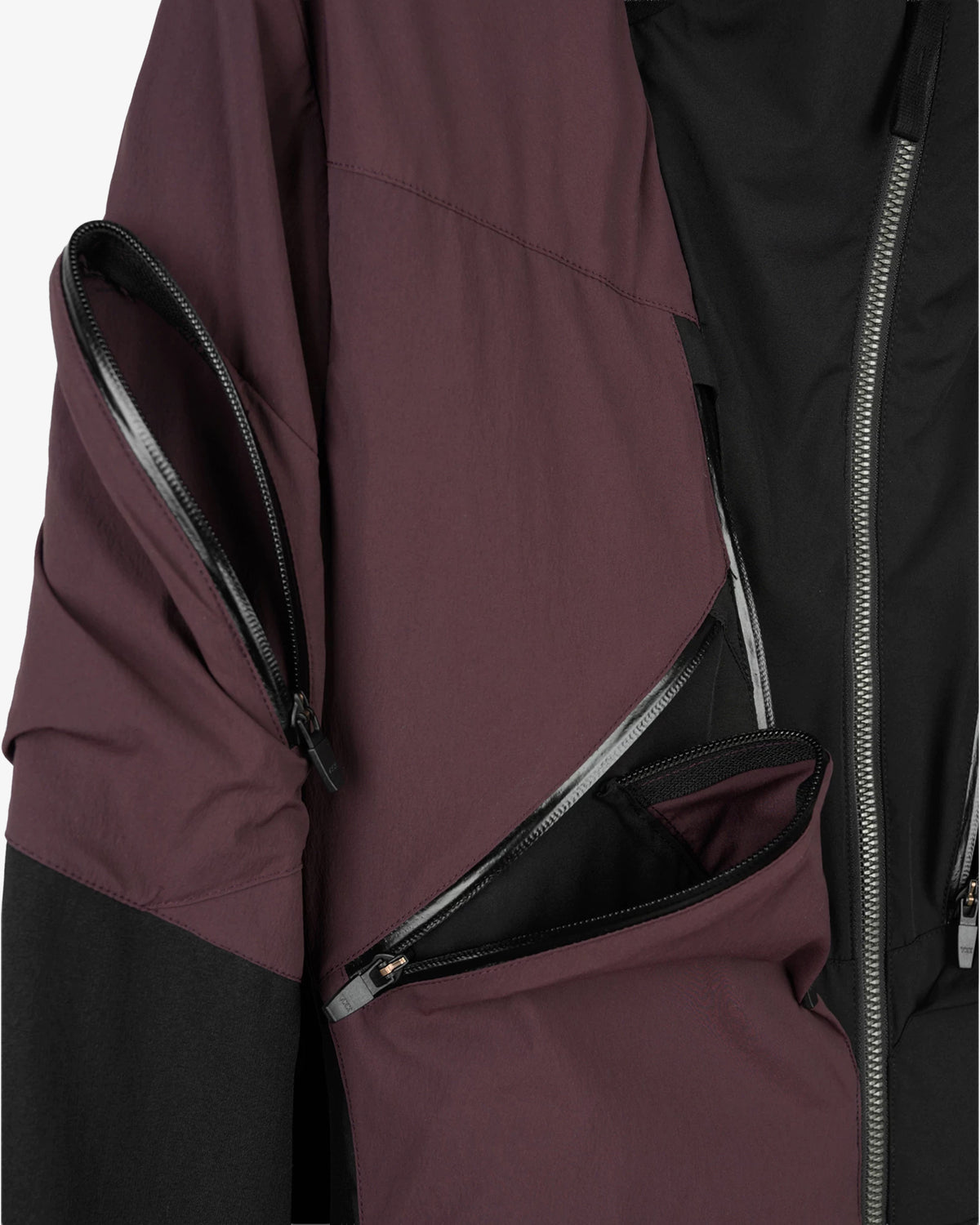 Color-Blocked Technical DWR Hooded Jacket