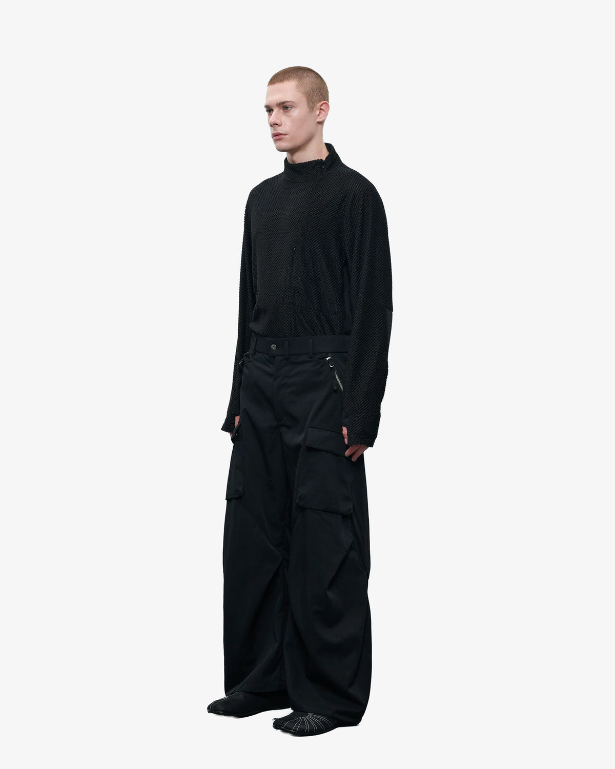 Wool Blend Sculpted DWR Cargo Pants
