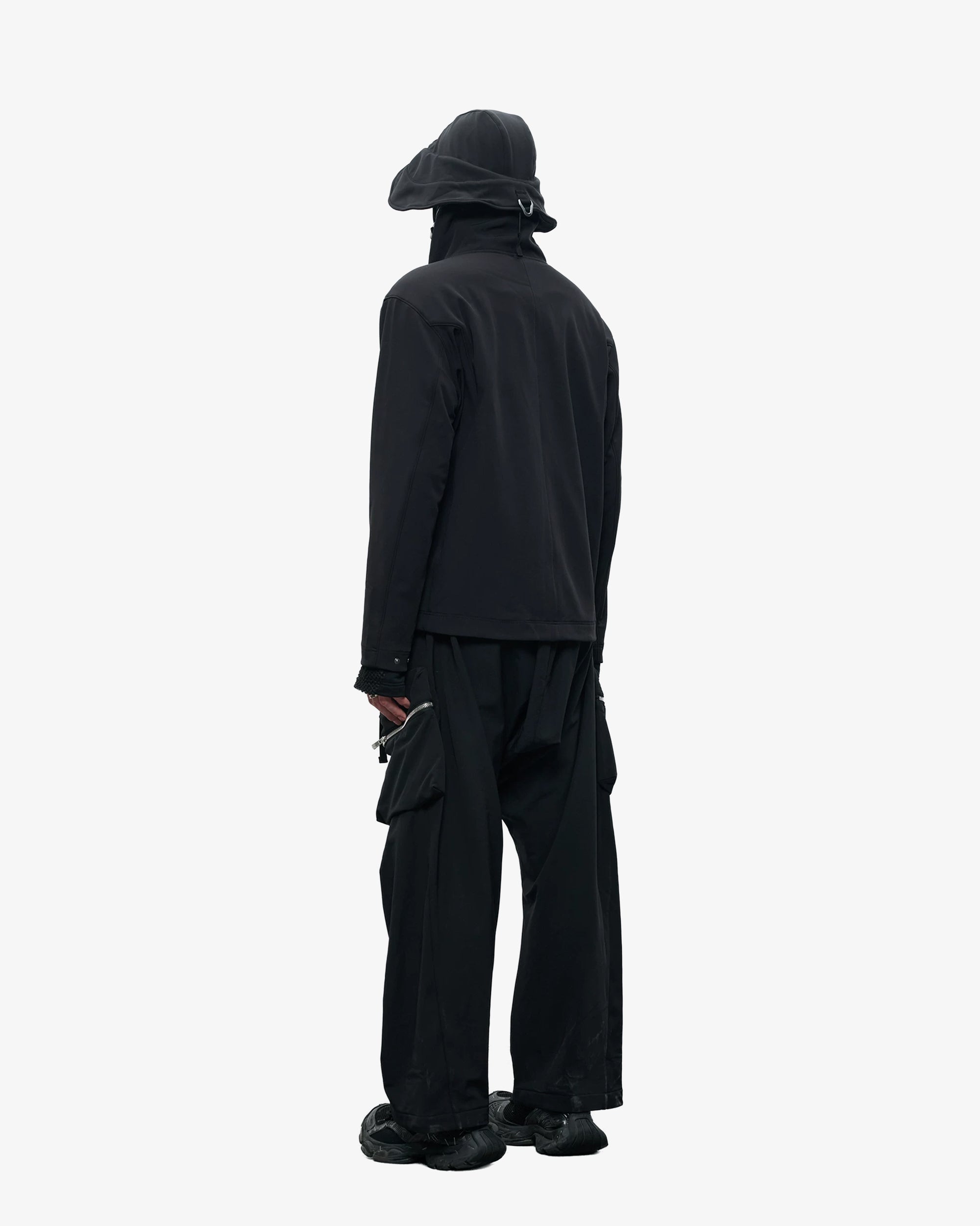 High-Neck Softshell DWR Modular Bucket Hood Jacket