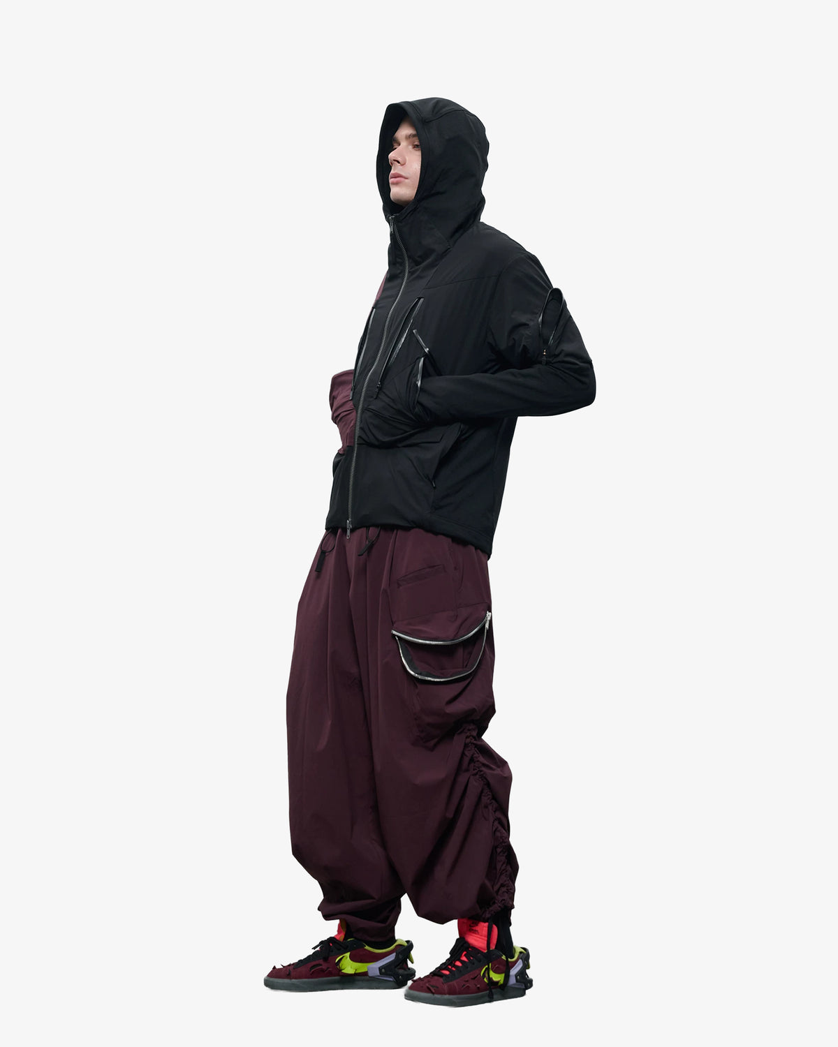 Color-Blocked Technical DWR Hooded Jacket