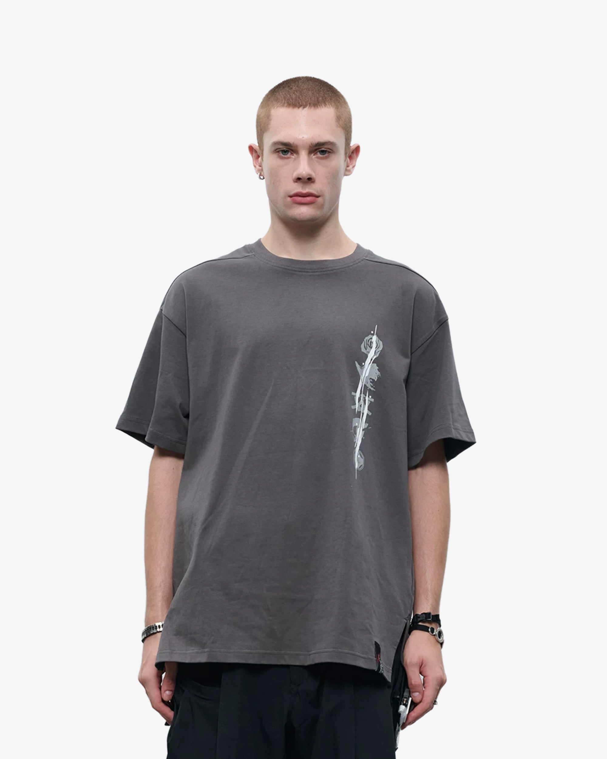 3M Reflective Print Oversized Graphic T-Shirt