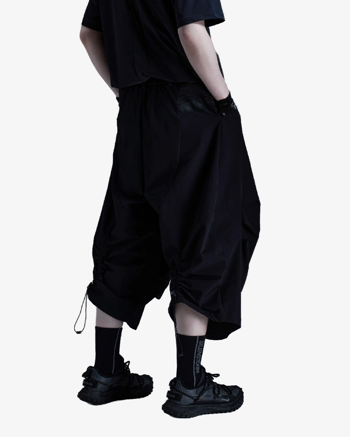 Adjustable Balloon DWR Cropped Cargo Pants
