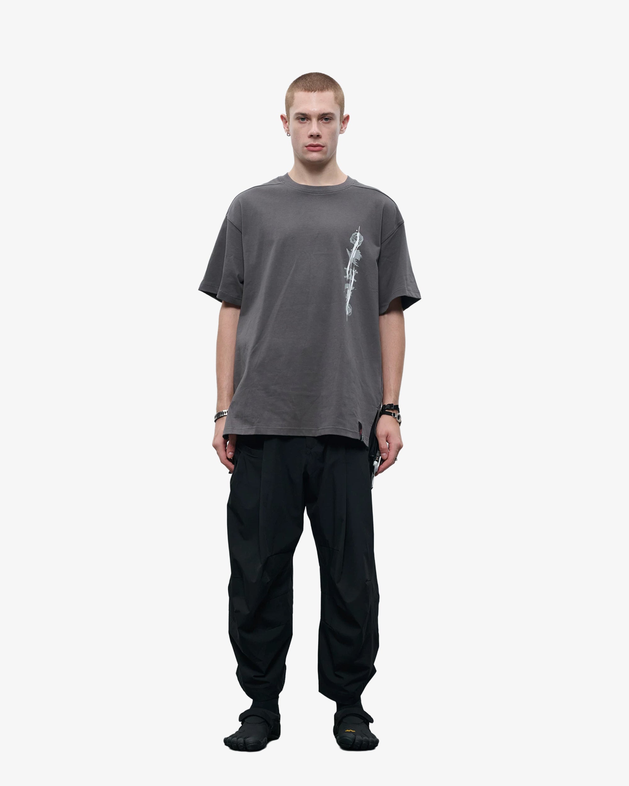 3M Reflective Print Oversized Graphic T-Shirt