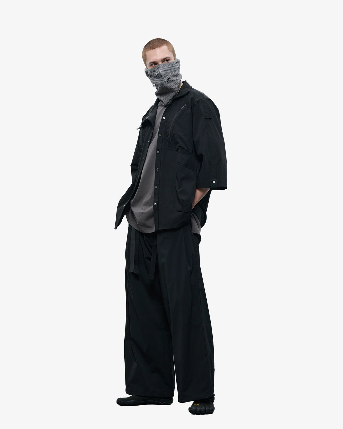 Dual-Zip Grid Fleece Neck Gaiter