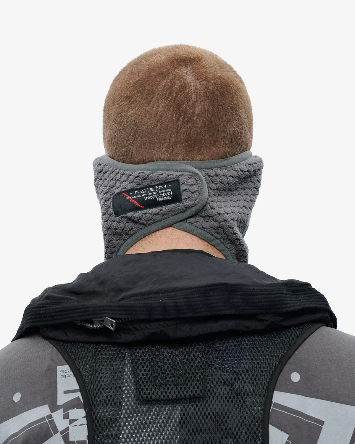 Dual-Zip Grid Fleece Neck Gaiter