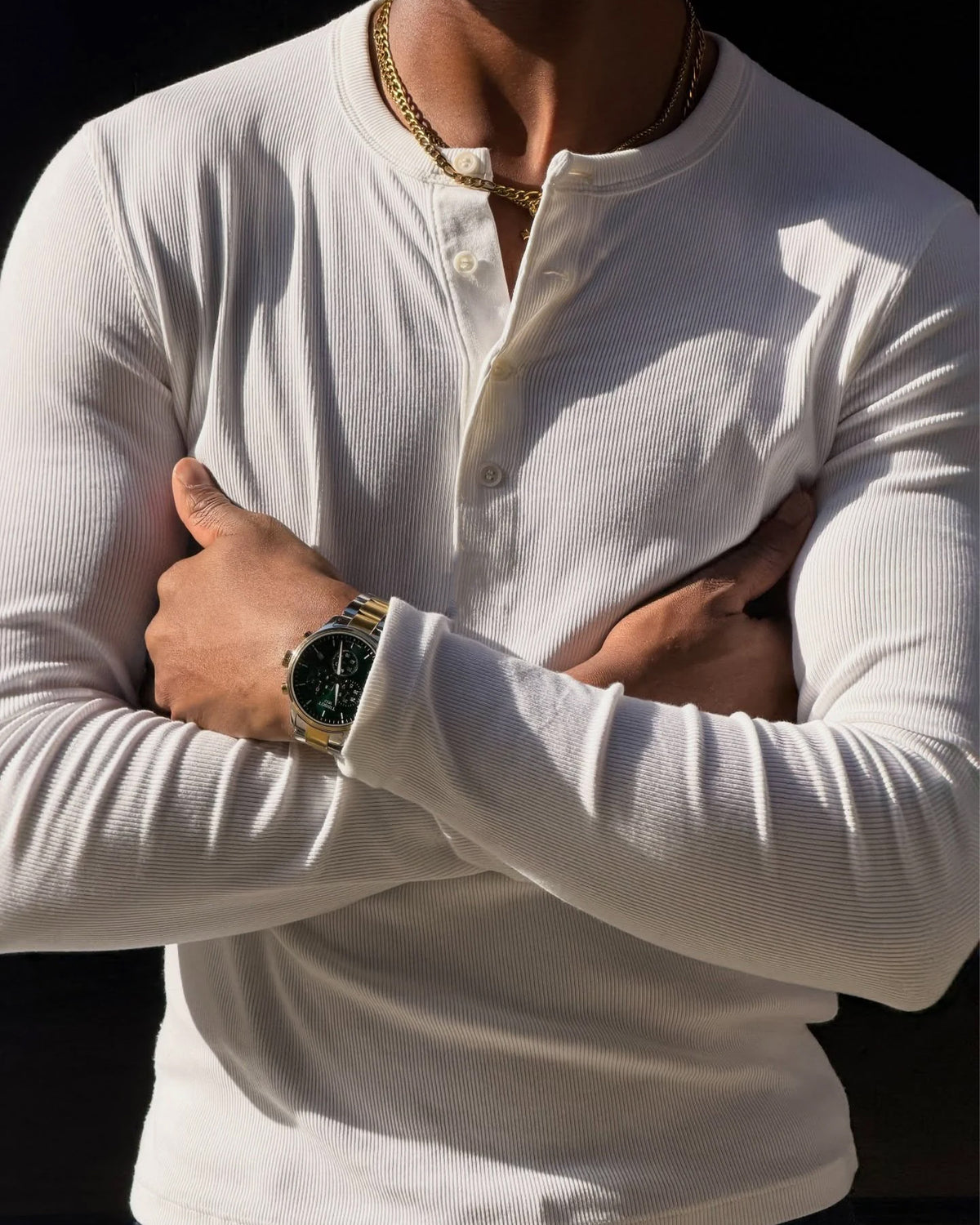Henley Long Sleeve Fitted Muscle Shirt