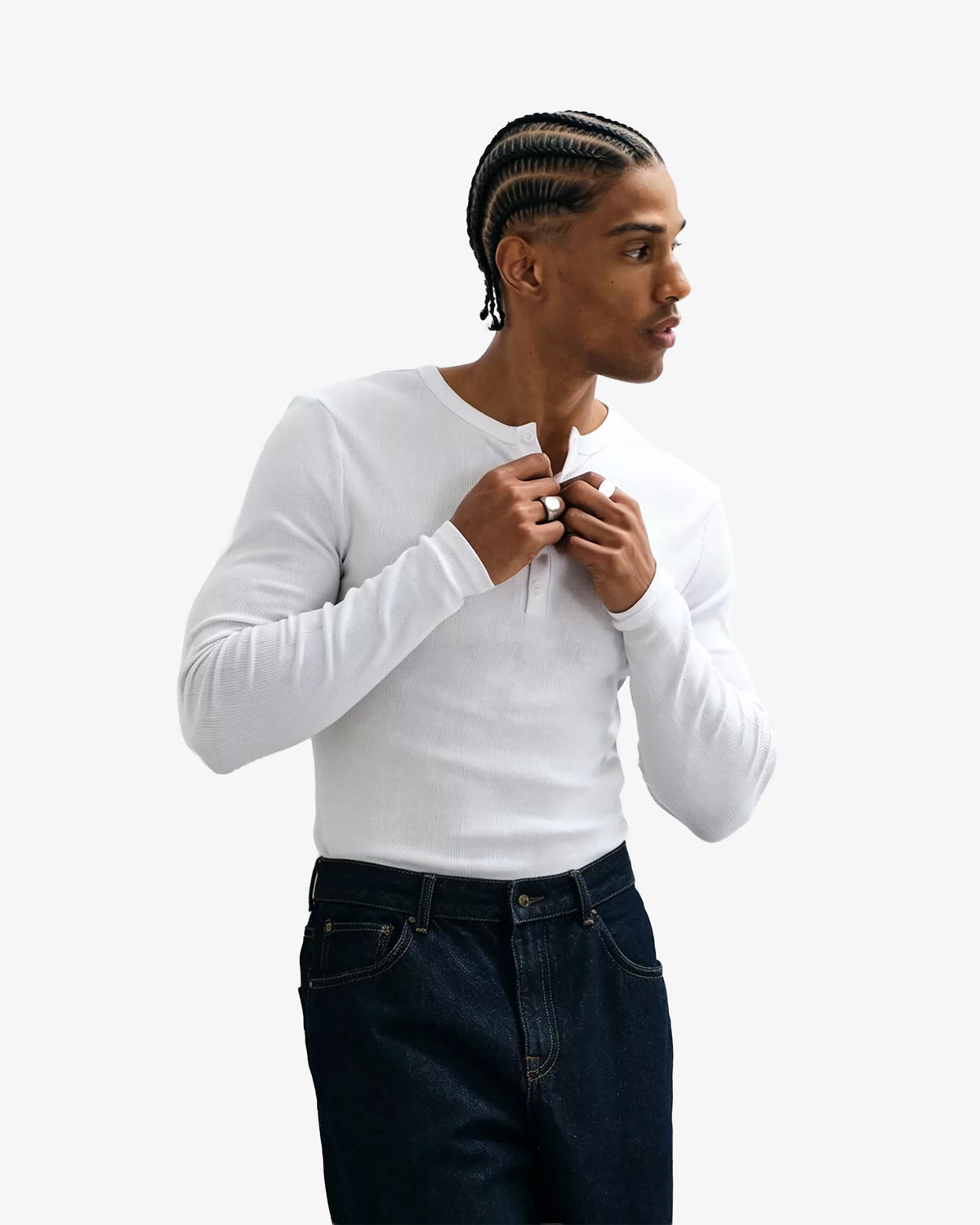 Henley Long Sleeve Fitted Muscle Shirt