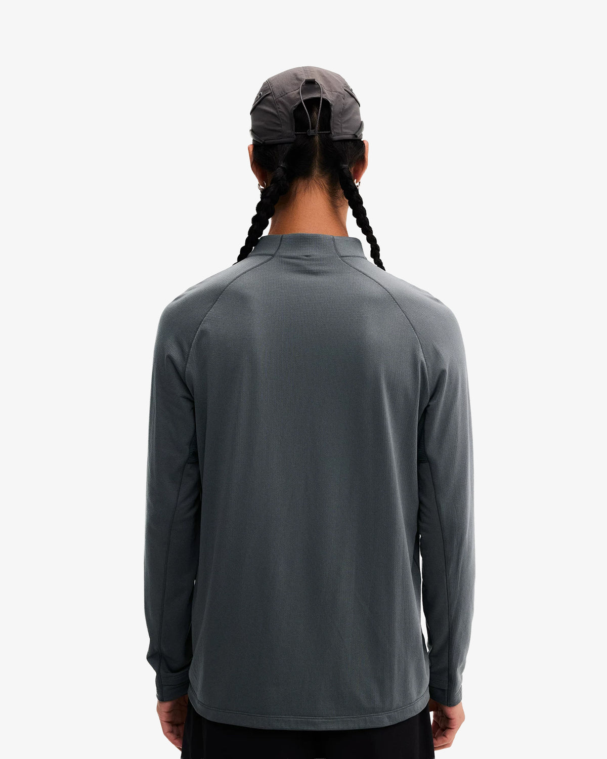 Technical Grid Quarter Zip Pullover